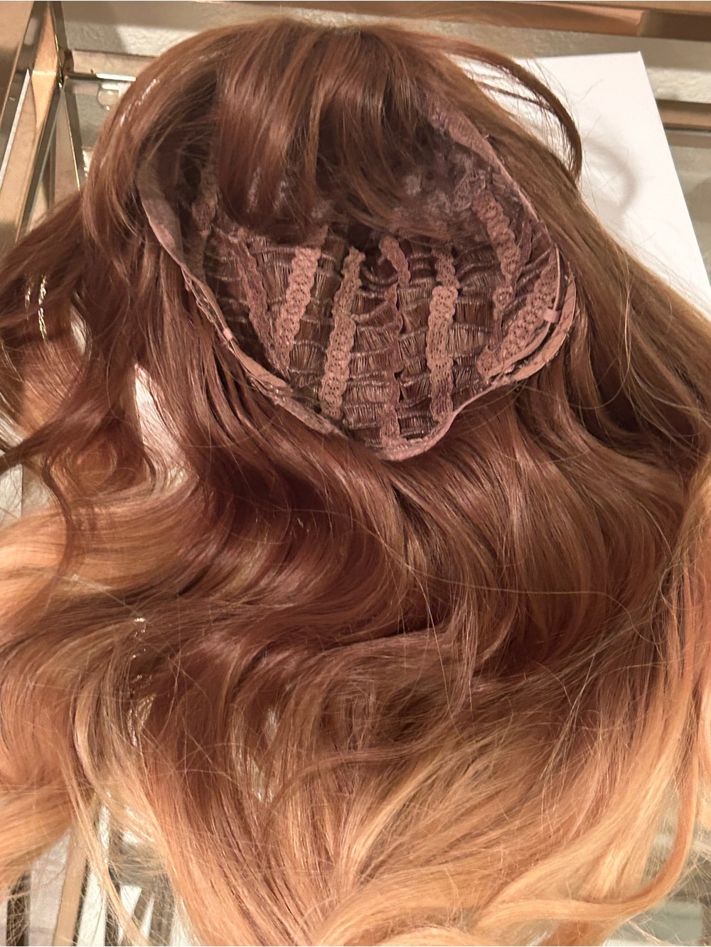 Wavy Copper Auburn Wig – Warm Ginger Brown – New Never Worn approx 22-24 in - Picture 5 of 7